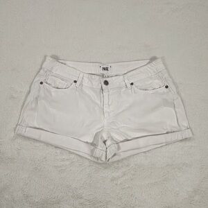 PAIGE White Jean Shorts Jimmy Jimmy cuffed shorts Size 29
